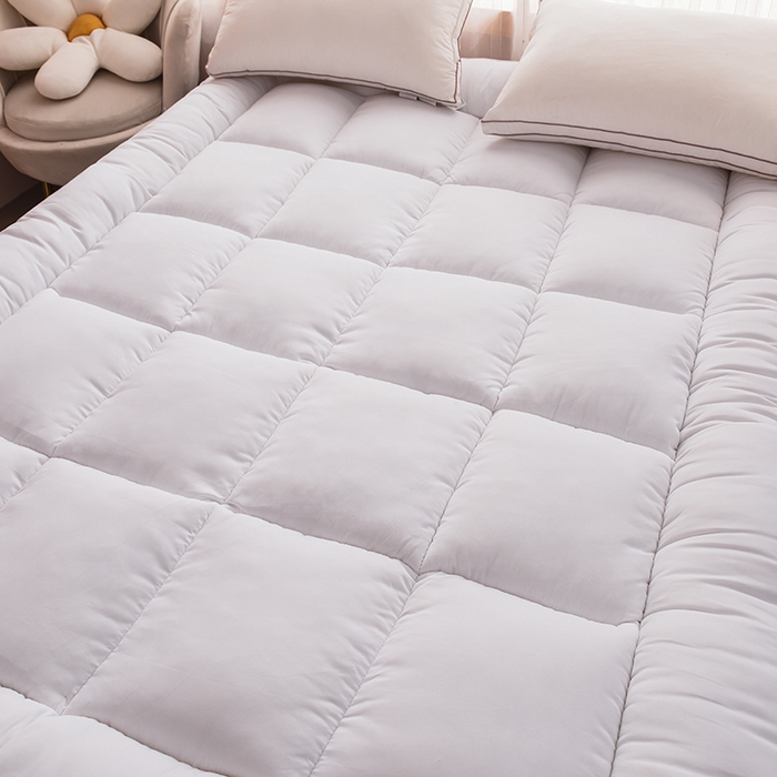 91家纺网 家纺一手货源 找家纺 小豚鼠 2025新款-羽丝绒立体床垫学生床垫宿舍单双人床褥榻榻米床垫 白色