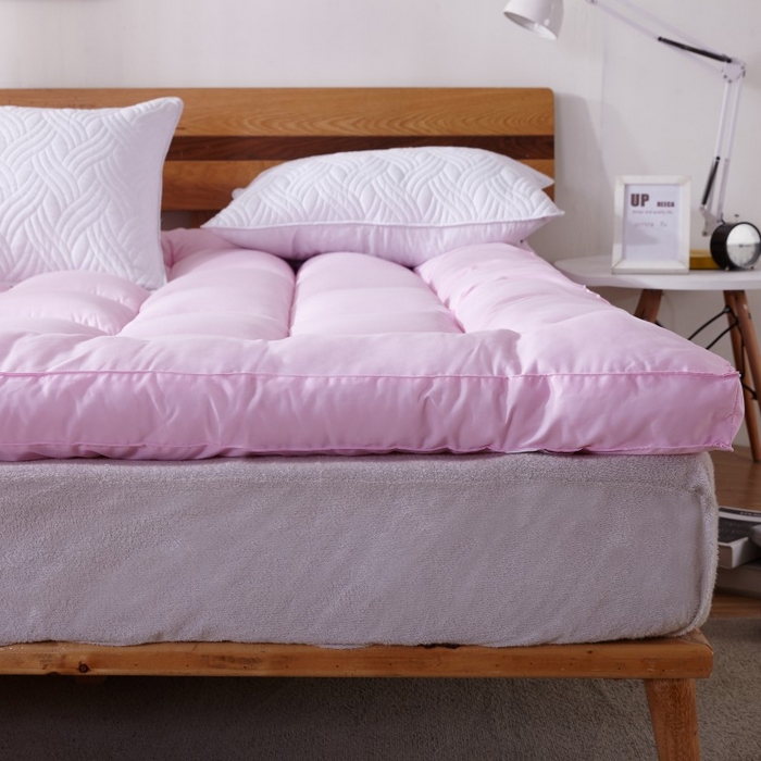 91家纺网 家纺一手货源 找家纺 小豚鼠 2025新款-羽丝绒立体床垫学生床垫宿舍单双人床褥榻榻米床垫 粉色