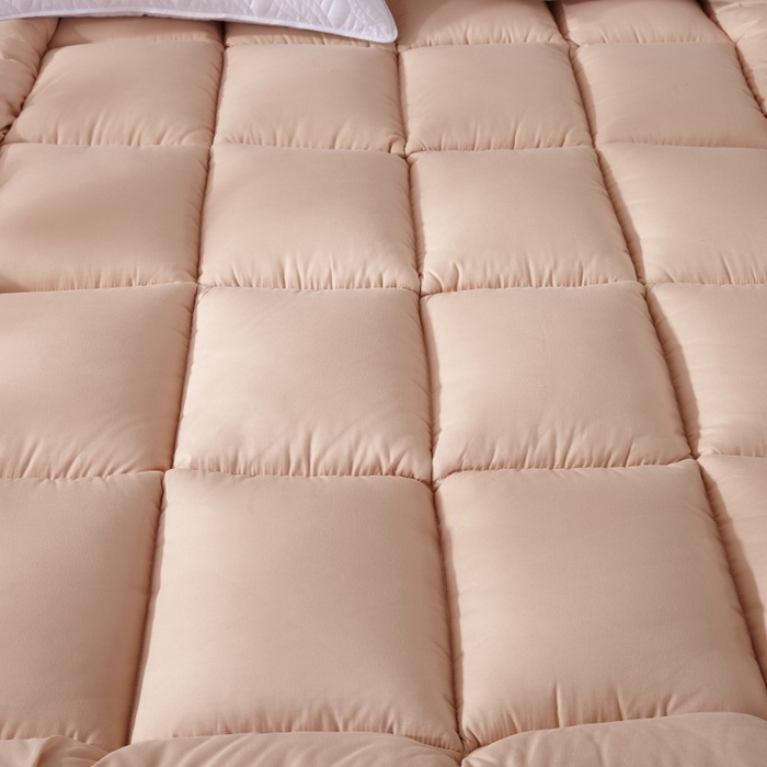 91家纺网 家纺一手货源 找家纺 小豚鼠 2025新款-羽丝绒立体床垫学生床垫宿舍单双人床褥榻榻米床垫 咖色