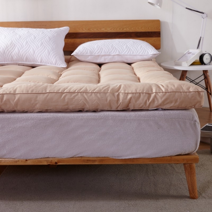 91家纺网 家纺一手货源 找家纺 小豚鼠 2025新款-羽丝绒立体床垫学生床垫宿舍单双人床褥榻榻米床垫 咖色