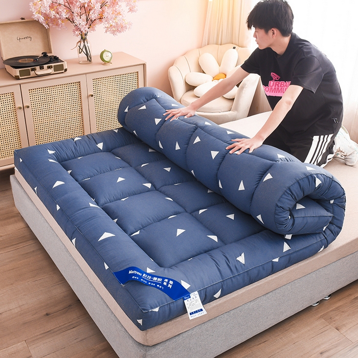 91家纺网 家纺一手货源 找家纺 小豚鼠 2025新款-羽丝绒立体床垫学生床垫宿舍单双人床褥榻榻米床垫 灰三角