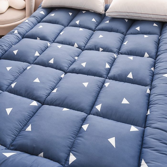 91家纺网 家纺一手货源 找家纺 小豚鼠 2025新款-羽丝绒立体床垫学生床垫宿舍单双人床褥榻榻米床垫 灰三角