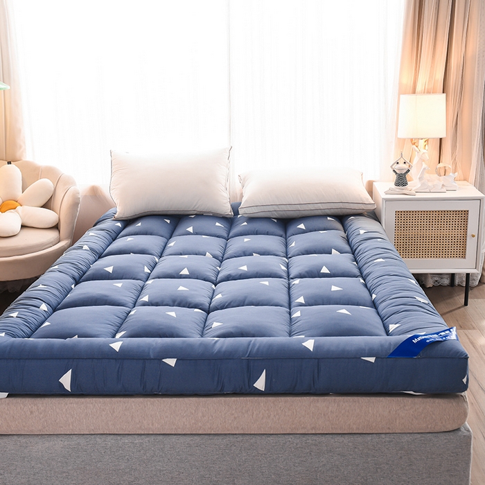 91家纺网 家纺一手货源 找家纺 小豚鼠 2025新款-羽丝绒立体床垫学生床垫宿舍单双人床褥榻榻米床垫 灰三角