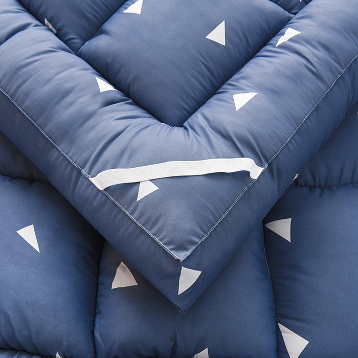 91家纺网 家纺一手货源 找家纺 小豚鼠 2025新款-羽丝绒立体床垫学生床垫宿舍单双人床褥榻榻米床垫 灰三角