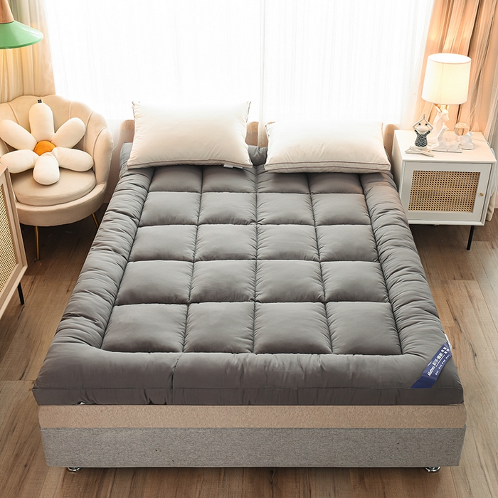 小豚鼠 2025新款-羽丝绒立体床垫学生床垫宿舍单双人床褥榻榻米床垫 灰色
