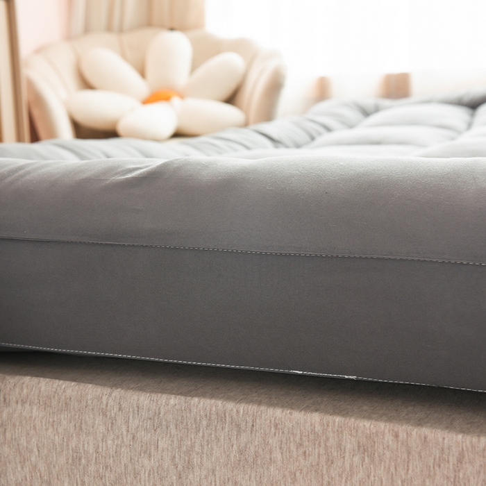 91家纺网 家纺一手货源 找家纺 小豚鼠 2025新款-羽丝绒立体床垫学生床垫宿舍单双人床褥榻榻米床垫 灰色