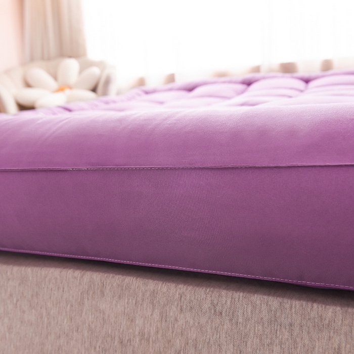 91家纺网 家纺一手货源 找家纺 小豚鼠 2025新款-羽丝绒立体床垫学生床垫宿舍单双人床褥榻榻米床垫 紫色