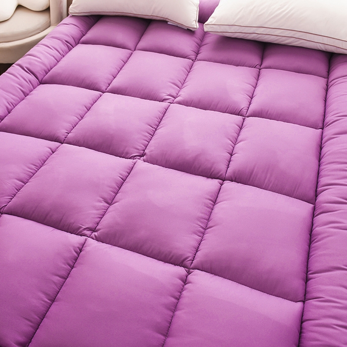 91家纺网 家纺一手货源 找家纺 小豚鼠 2025新款-羽丝绒立体床垫学生床垫宿舍单双人床褥榻榻米床垫 紫色