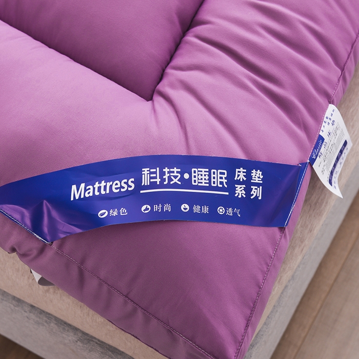 91家纺网 家纺一手货源 找家纺 小豚鼠 2025新款-羽丝绒立体床垫学生床垫宿舍单双人床褥榻榻米床垫 紫色