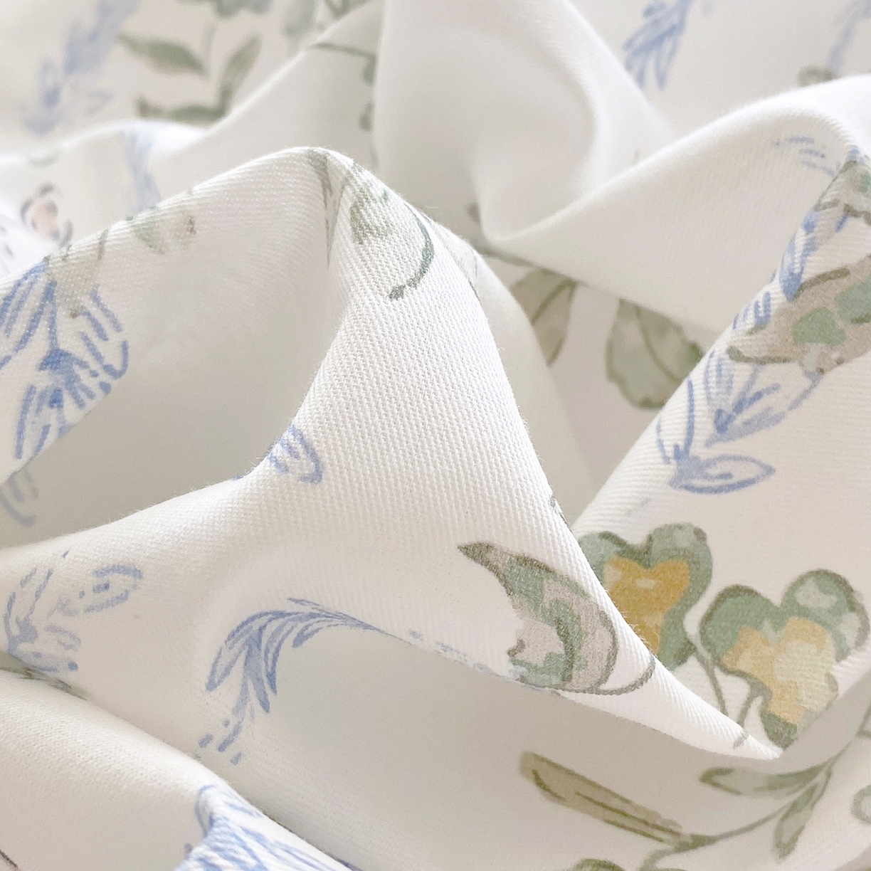 91家纺网 家纺一手货源 找家纺 小懒猪 2026春夏新款全棉纯棉花卉款四件套 森屹兔眠