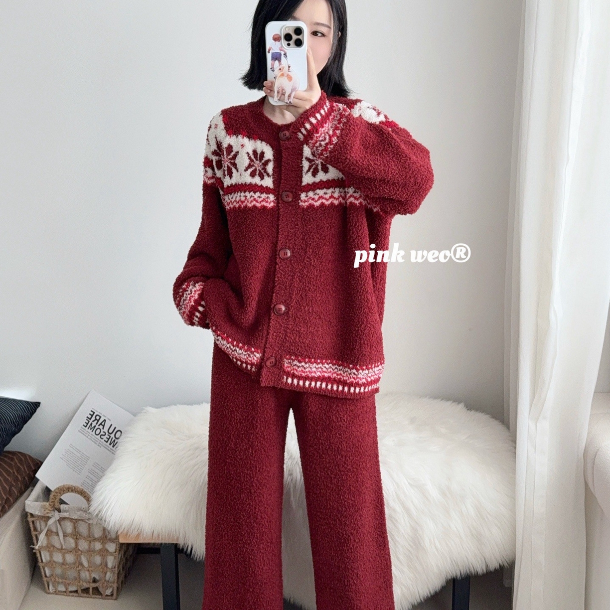 91家纺网 家纺一手货源 找家纺 （总）妍景家居生活馆 2026新款软绵绵复古花纹家居服睡衣套装