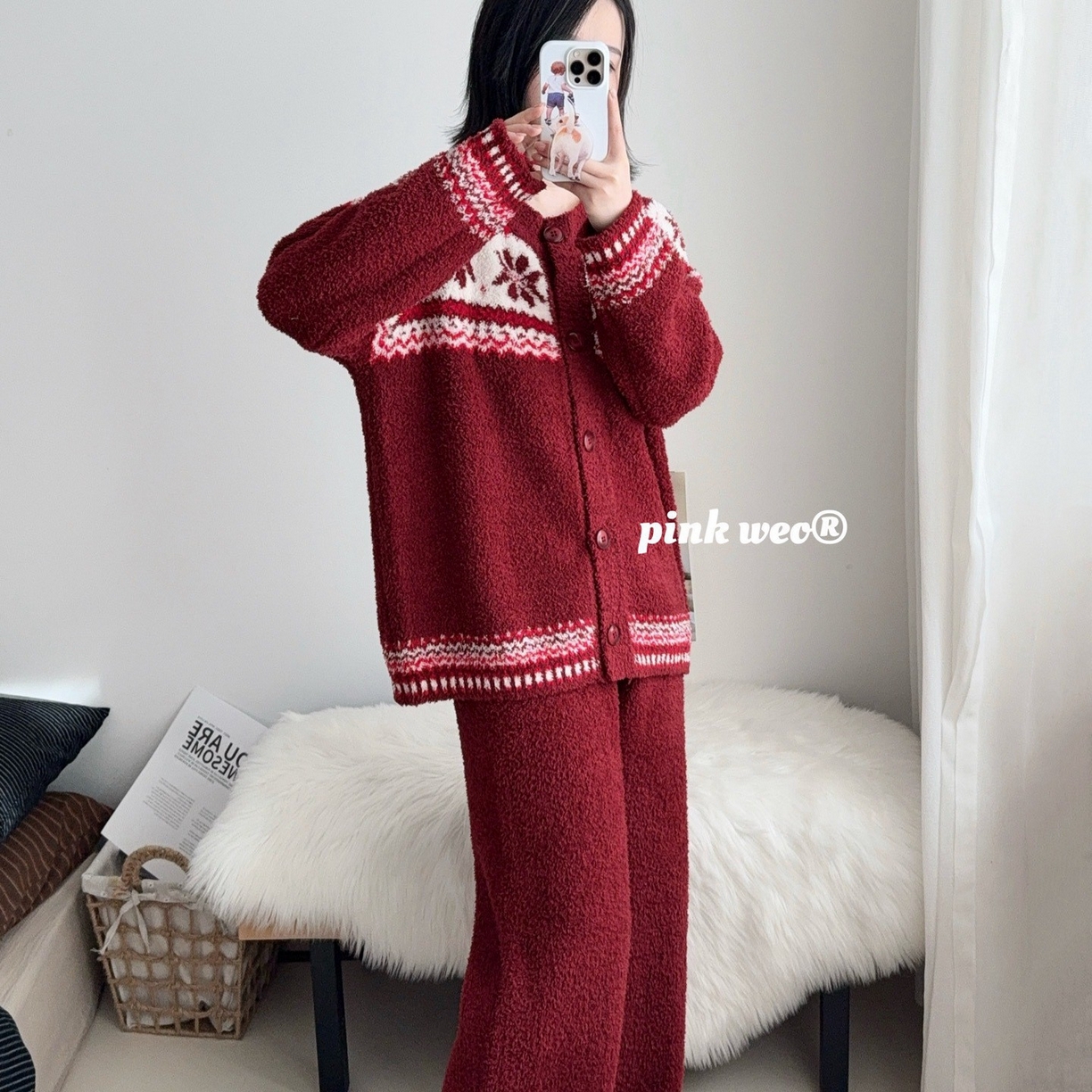 91家纺网 家纺一手货源 找家纺 （总）妍景家居生活馆 2026新款软绵绵复古花纹家居服睡衣套装