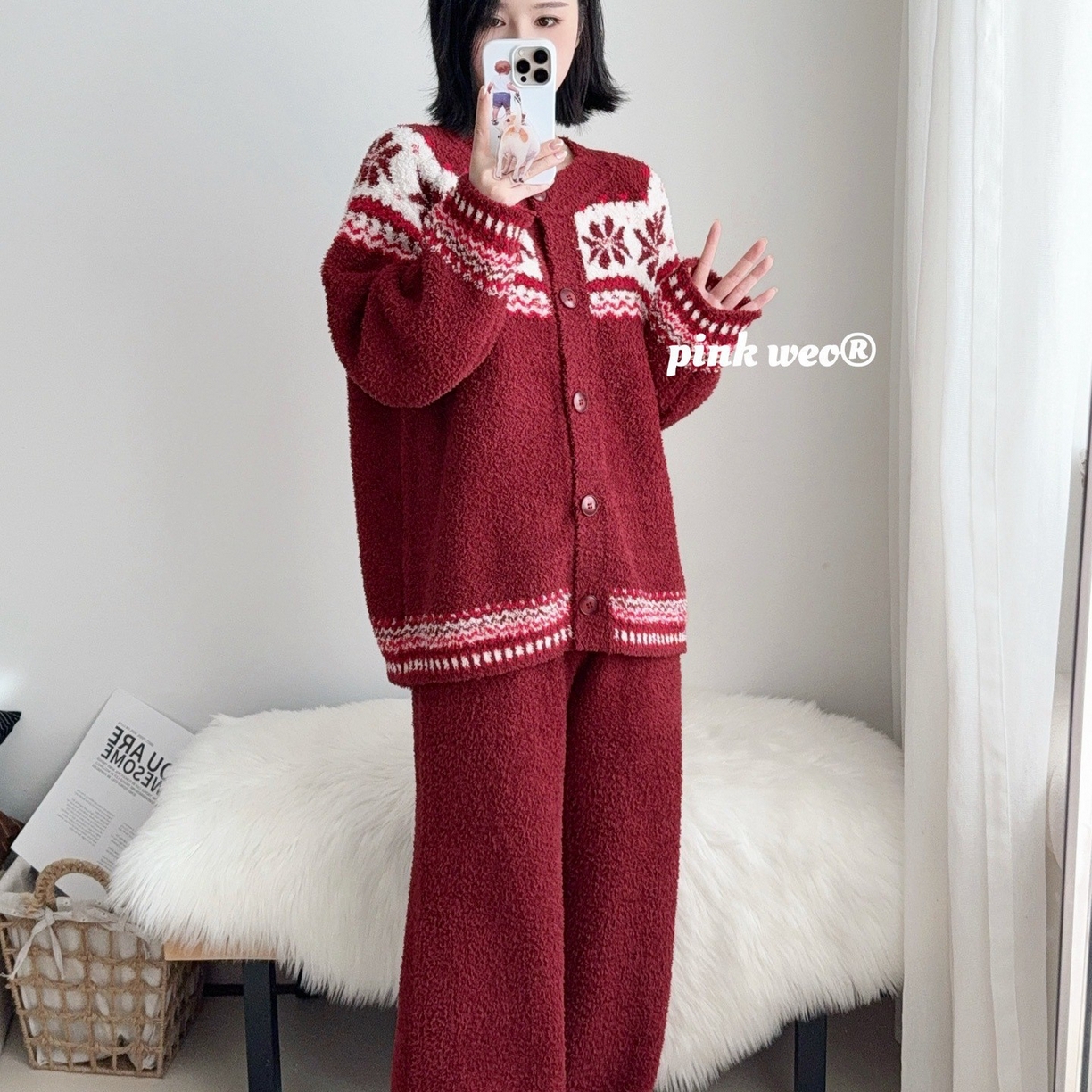 91家纺网 家纺一手货源 找家纺 （总）妍景家居生活馆 2026新款软绵绵复古花纹家居服睡衣套装