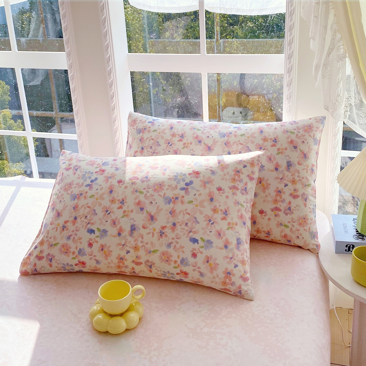 91家纺网 家纺一手货源 找家纺 小懒猪 2026春夏新款全棉纯棉花卉款四件套 漫彩花韵