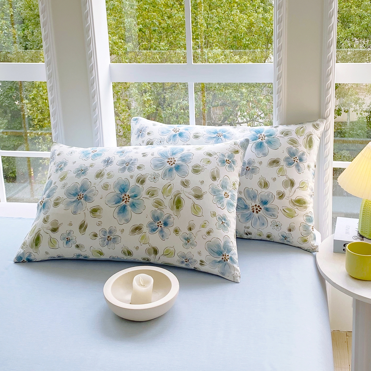 91家纺网 家纺一手货源 找家纺 小懒猪 2026春夏新款全棉纯棉花卉款四件套 柳色衫林