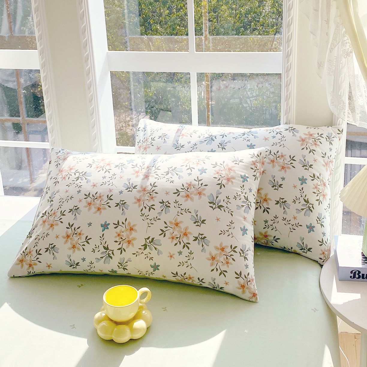 91家纺网 家纺一手货源 找家纺 小懒猪 2026春夏新款全棉纯棉花卉款四件套 沐风苍兰