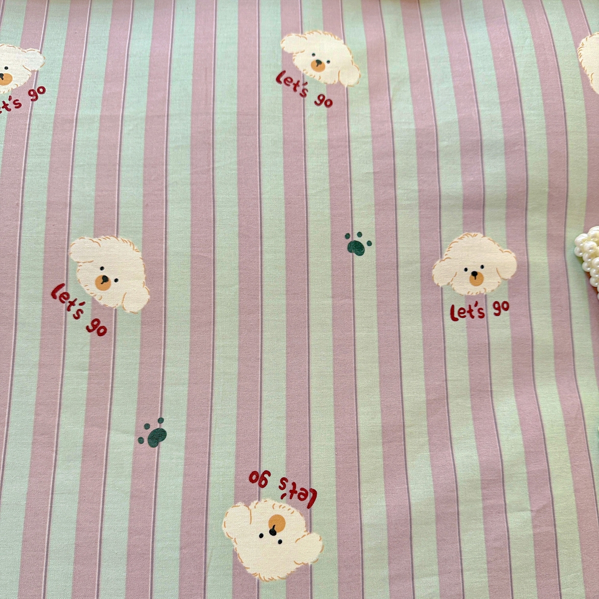 91家纺网 家纺一手货源 找家纺 小豚鼠 2025纯棉13372学生三件套全棉宿舍六件套(收纳袋）（顺丰代发） 努力小狗