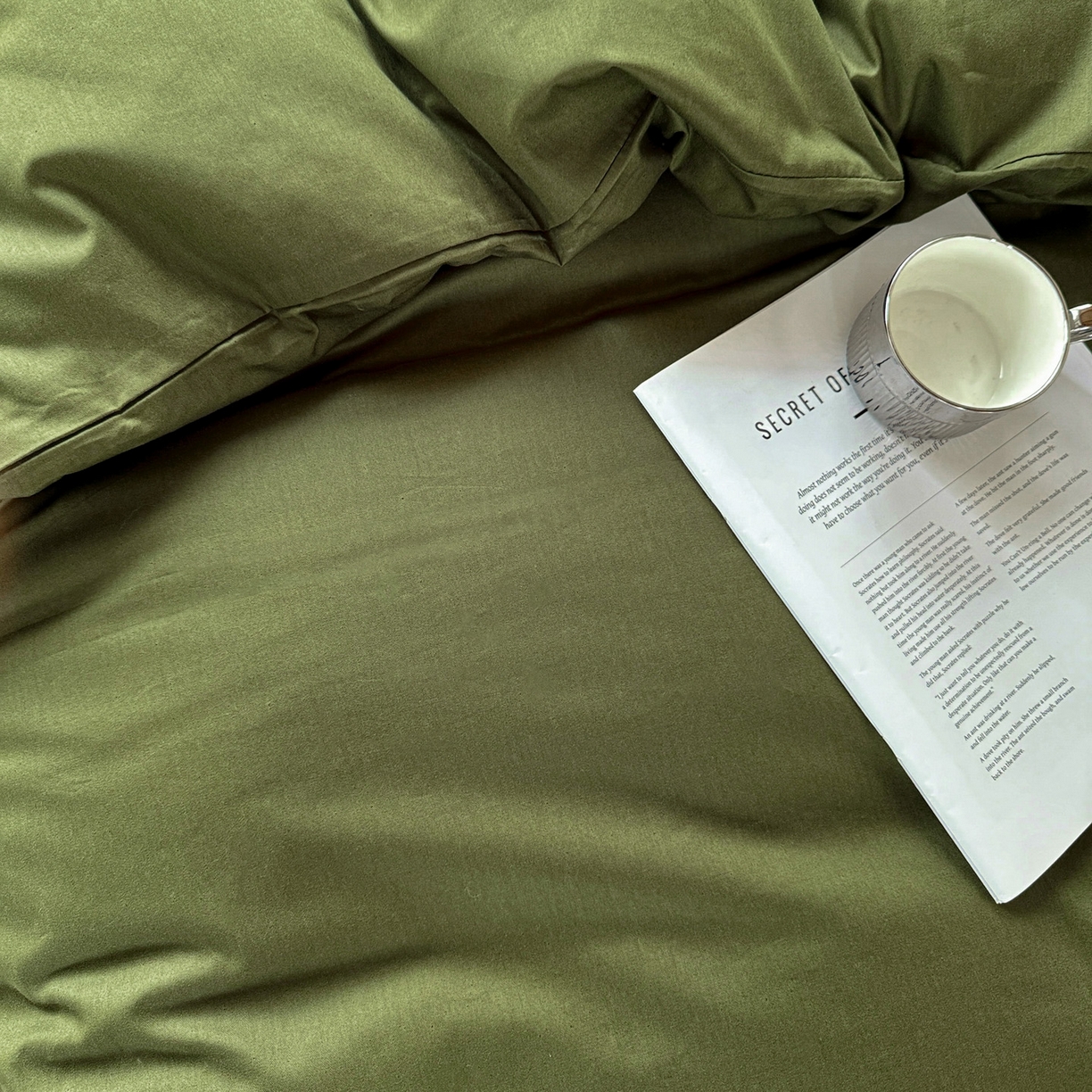 91家纺网 家纺一手货源 找家纺 小豚鼠 2025纯棉13372学生三件套全棉宿舍六件套(收纳袋）（顺丰代发） 军训绿