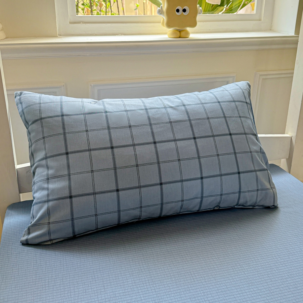 91家纺网 家纺一手货源 找家纺 小豚鼠 2025纯棉13372学生三件套全棉宿舍六件套(收纳袋）（顺丰代发） 马德里-蓝