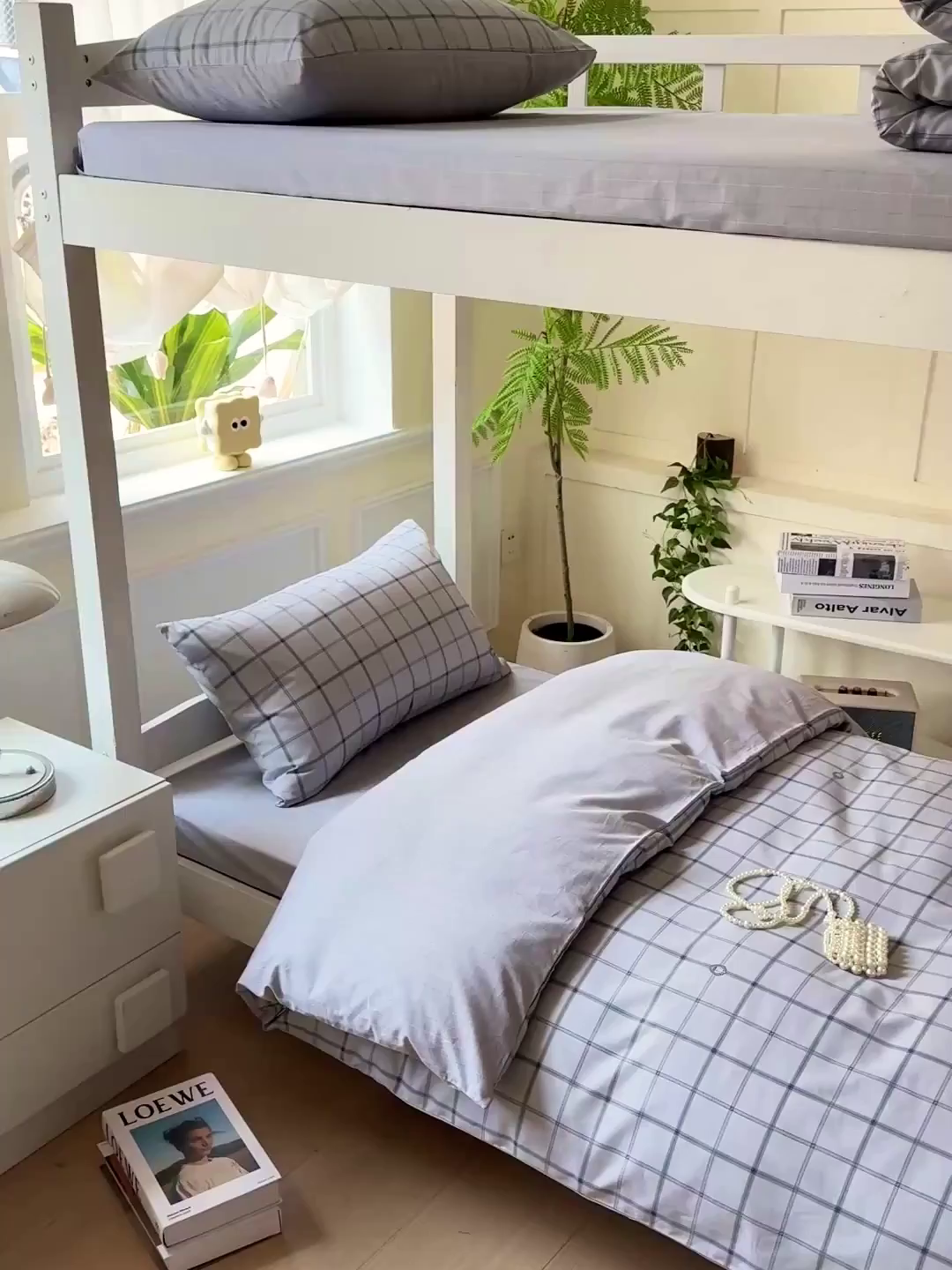 91家纺网 家纺一手货源 找家纺 小豚鼠 2025纯棉13372学生三件套全棉宿舍六件套(收纳袋）（顺丰代发） 马德里-灰