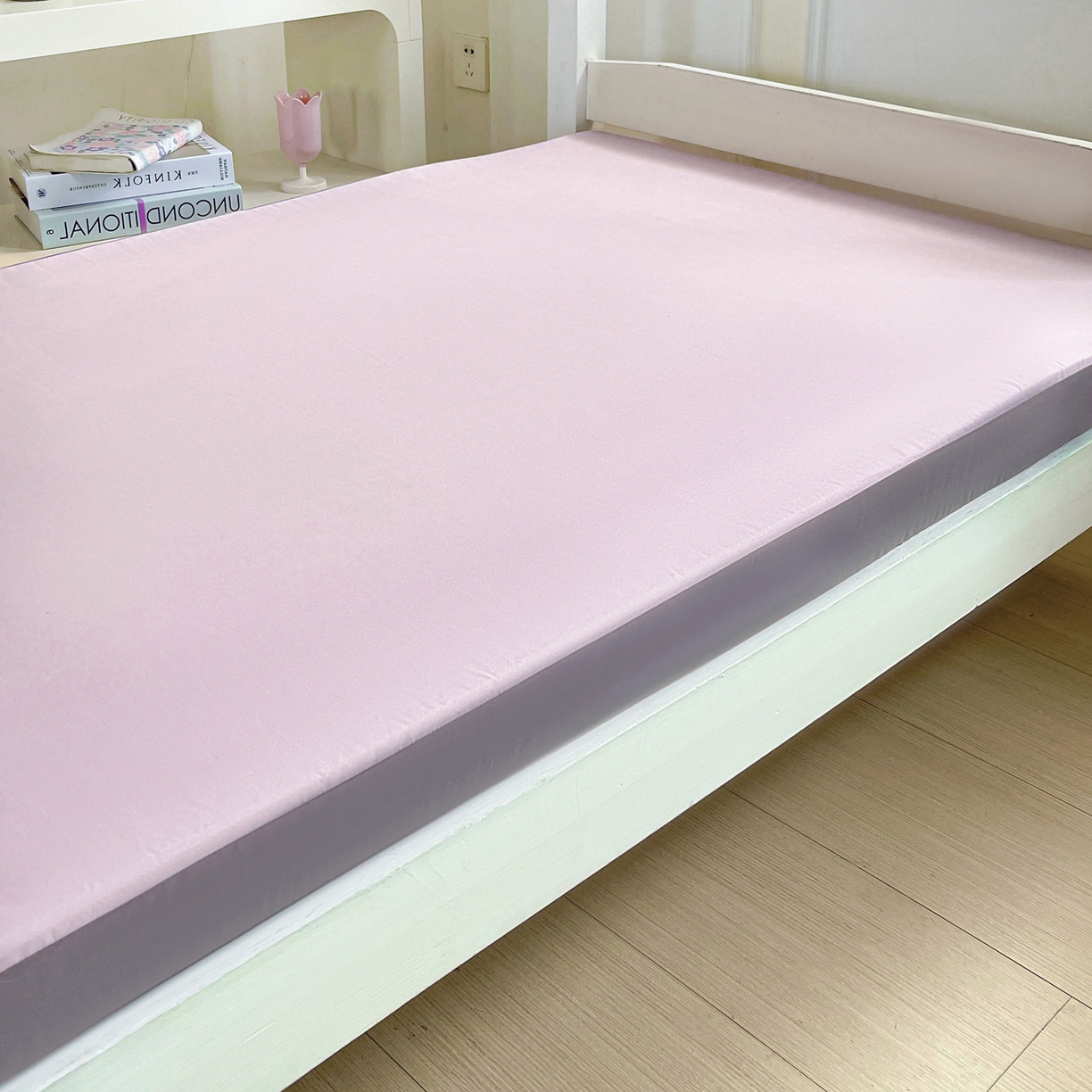 91家纺网 家纺一手货源 找家纺 小豚鼠 2025新款学生季蛋壳压花床垫记忆棉床垫学生宿舍软垫海绵垫子 藕灰粉