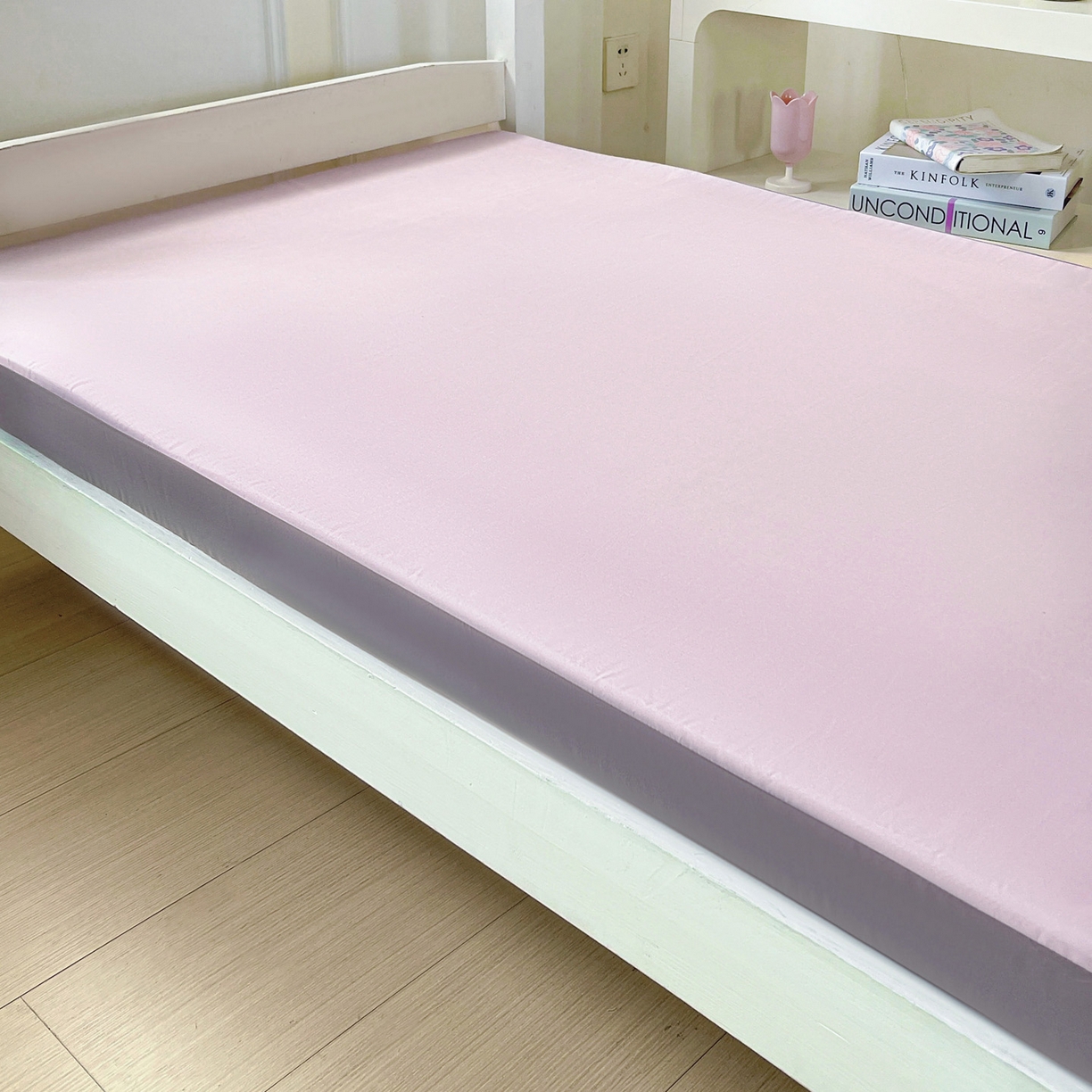 91家纺网 家纺一手货源 找家纺 小豚鼠 2025新款学生季蛋壳压花床垫记忆棉床垫学生宿舍软垫海绵垫子 藕灰粉