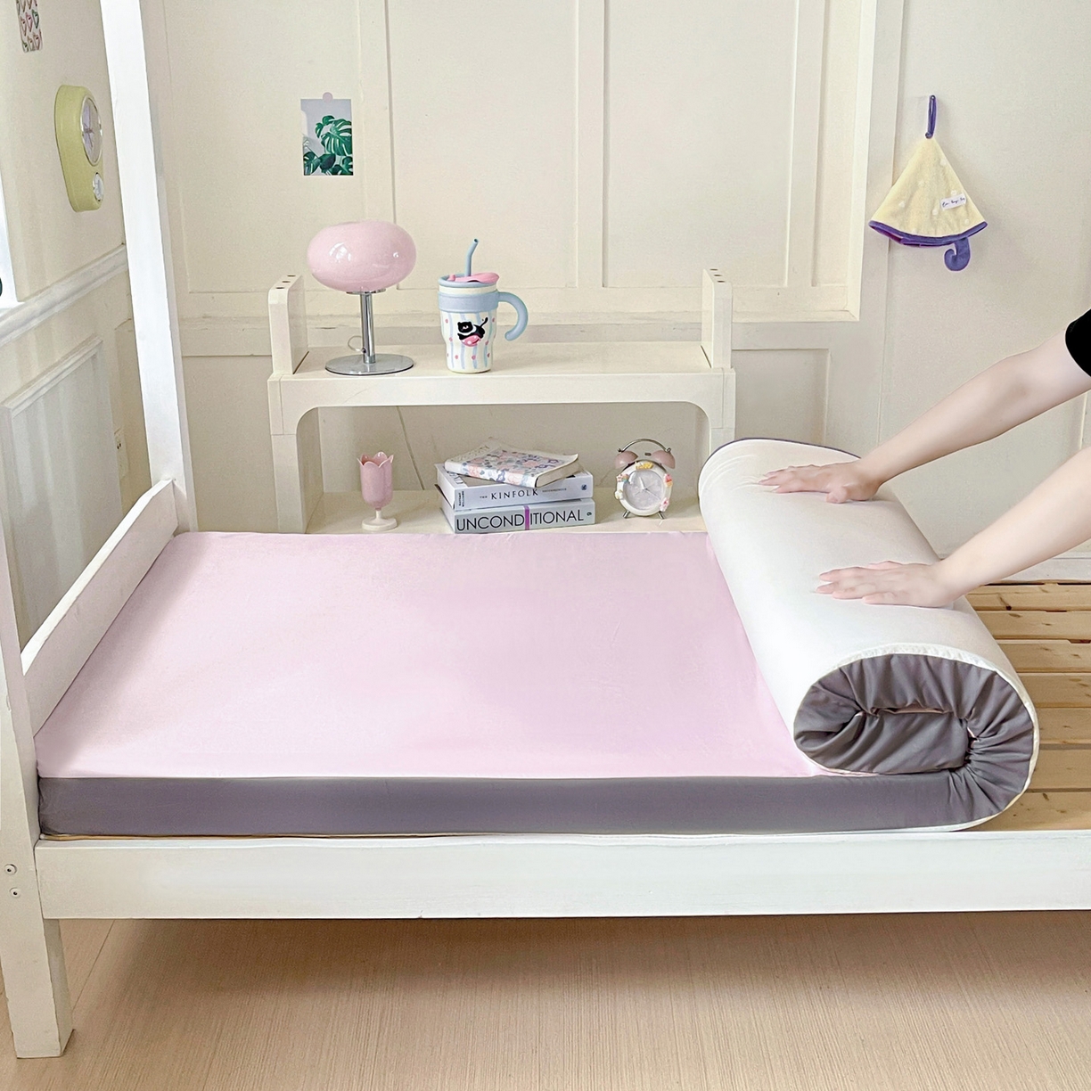 91家纺网 家纺一手货源 找家纺 （总）小豚鼠 2025新款学生季蛋壳压花床垫记忆棉床垫学生宿舍软垫海绵垫子