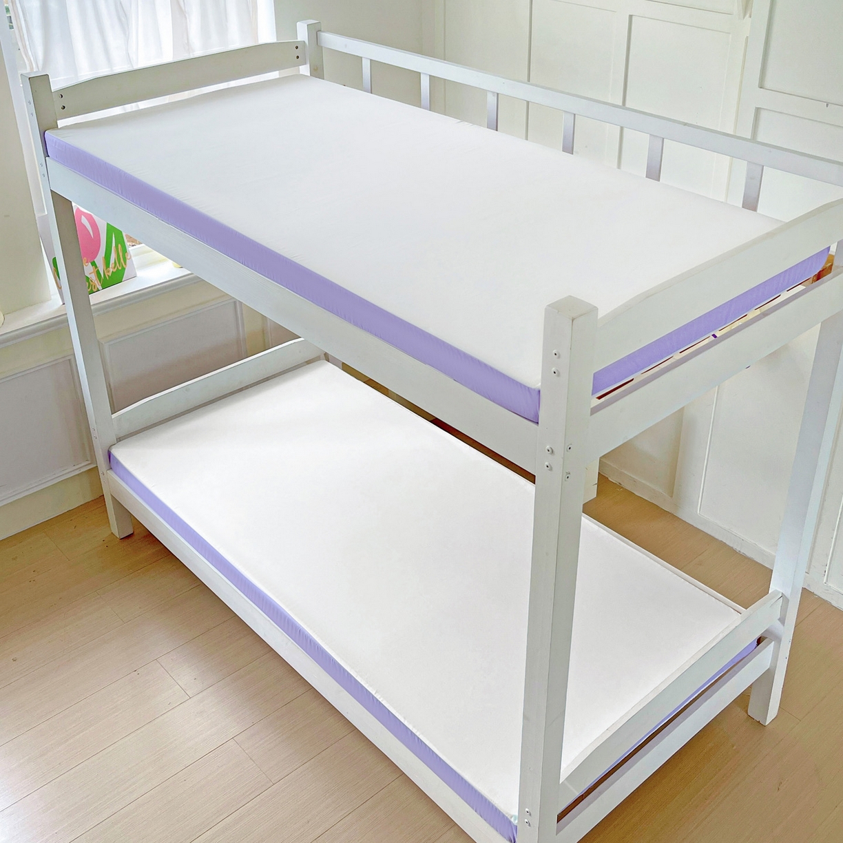 91家纺网 家纺一手货源 找家纺 小豚鼠 2025新款学生季蛋壳压花床垫记忆棉床垫学生宿舍软垫海绵垫子 清新紫