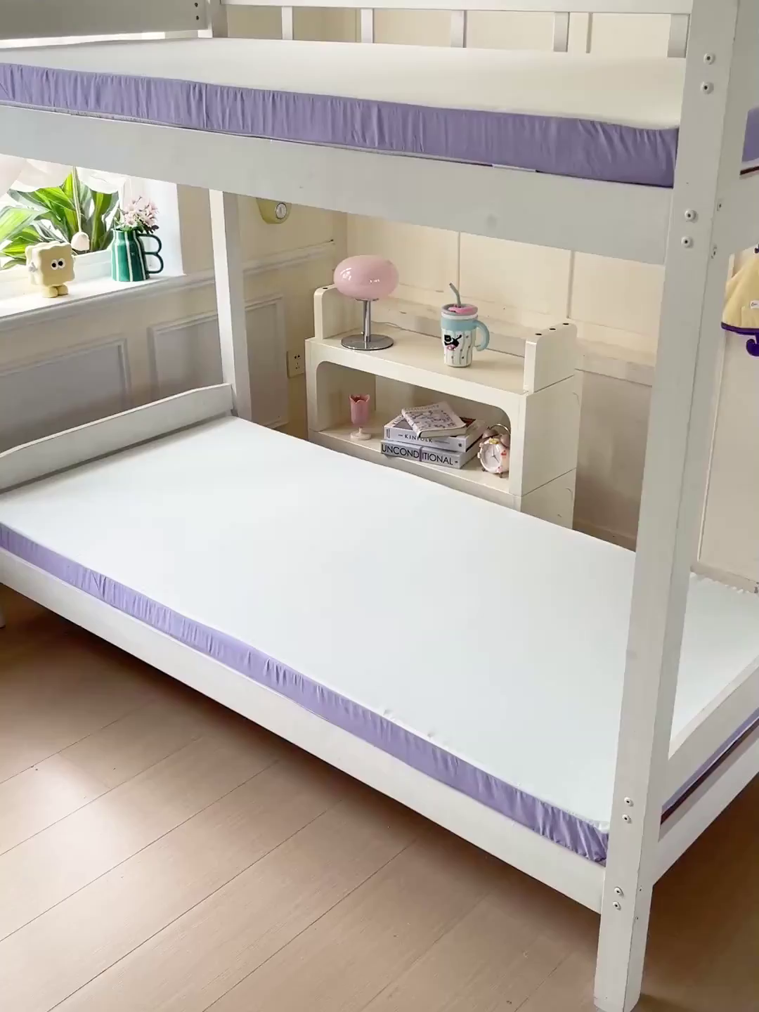 91家纺网 家纺一手货源 找家纺 小豚鼠 2025新款学生季蛋壳压花床垫记忆棉床垫学生宿舍软垫海绵垫子 清新紫