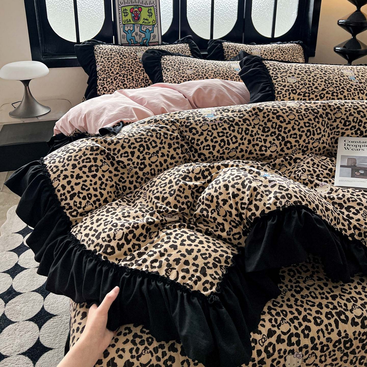 91家纺网 家纺一手货源 找家纺 （总）富米莱（原臻工厂） 2026新款法式赫本风大花边A类古法仿棉云感纱床盖床裙四件套