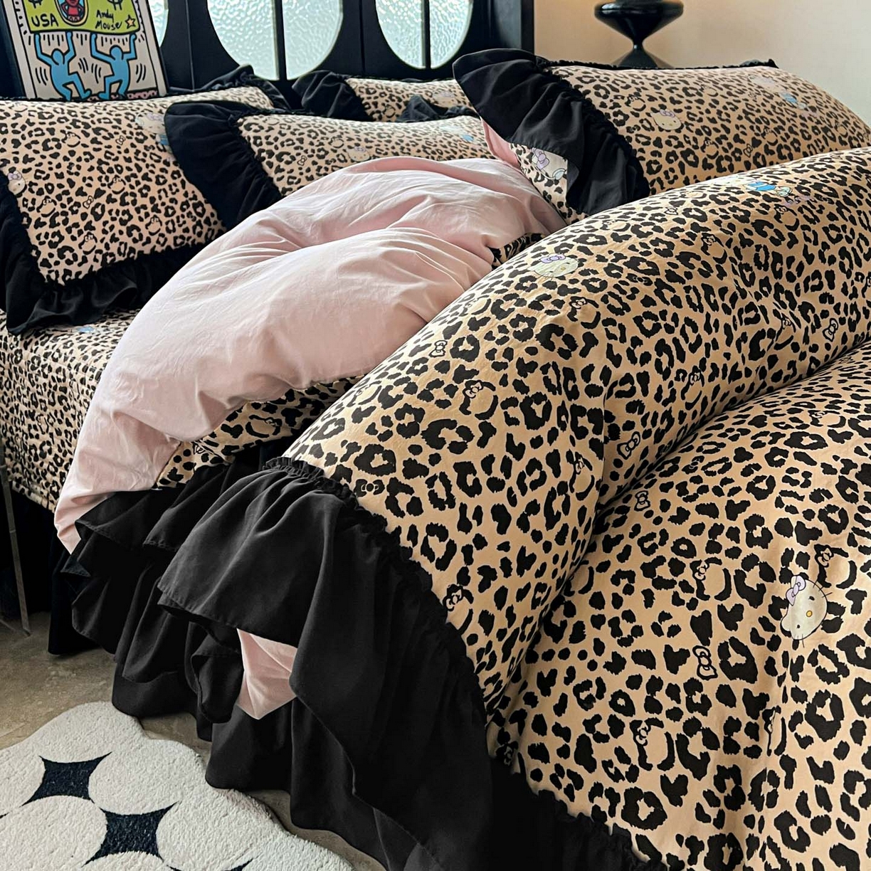 91家纺网 家纺一手货源 找家纺 （总）富米莱（原臻工厂） 2026新款法式赫本风大花边A类古法仿棉云感纱床盖床裙四件套