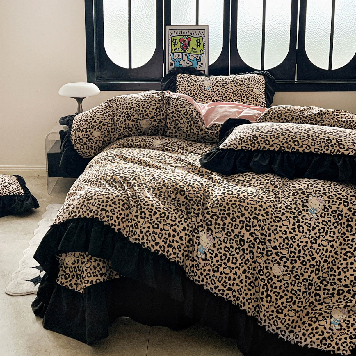 91家纺网 家纺一手货源 找家纺 （总）富米莱（原臻工厂） 2026新款法式赫本风大花边A类古法仿棉云感纱床盖床裙四件套