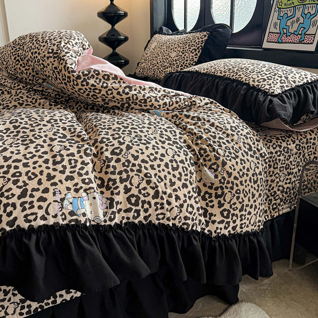 91家纺网 家纺一手货源 找家纺 （总）富米莱（原臻工厂） 2026新款法式赫本风大花边A类古法仿棉云感纱床盖床裙四件套