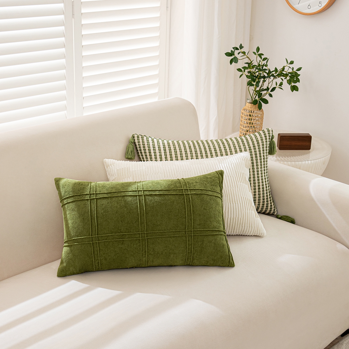 91家纺网 家纺一手货源 找家纺 沐沐家纺 2026新款中古风抱枕 平行空间绿