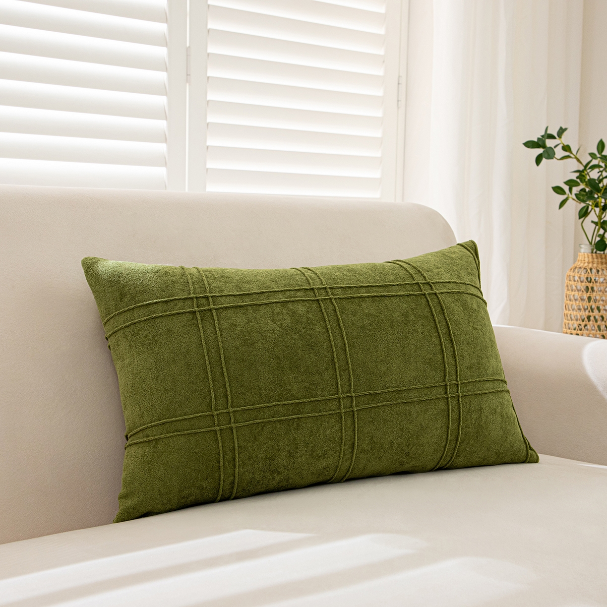 91家纺网 家纺一手货源 找家纺 沐沐家纺 2026新款中古风抱枕 平行空间绿