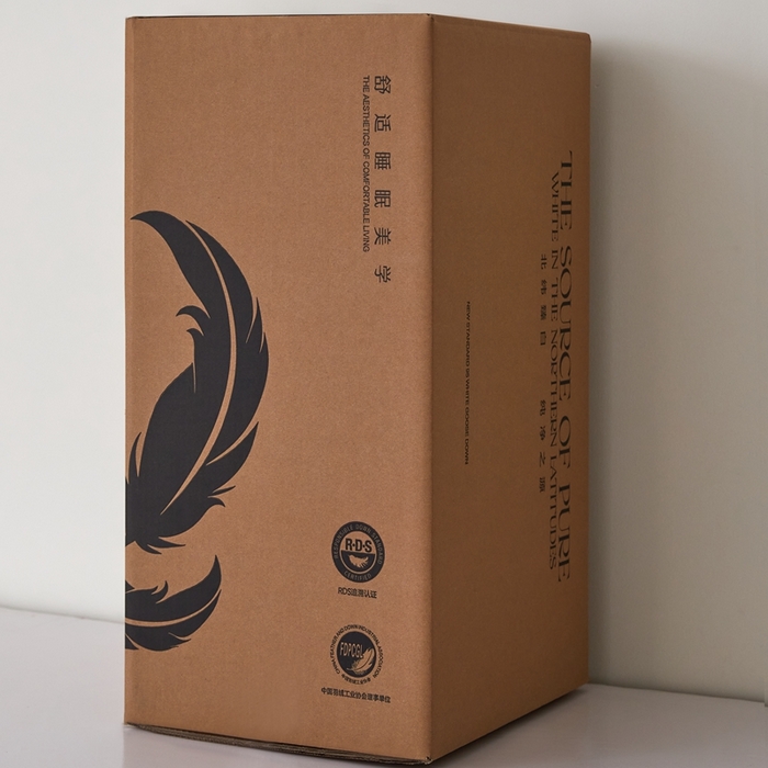 91家纺网 家纺一手货源 找家纺 头等舱 2026新款80s柔舒棉(高支防钻绒面料)新国标95白鹅绒被羽绒被 包装图