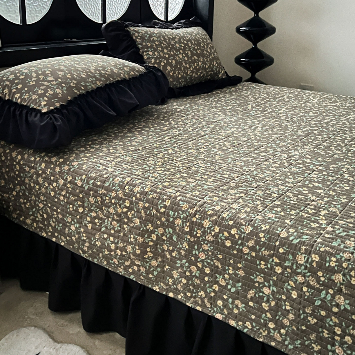 91家纺网 家纺一手货源 找家纺 富米莱（原臻工厂） 2026新款法式赫本风大花边A类古法仿棉云感纱床盖床裙四件套 知否