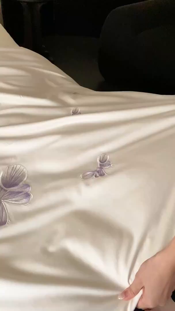 91家纺网 家纺一手货源 找家纺 极简 2026春夏新品100S长绒棉精密刺绣四件套-梦幻蝶语 梦幻蝶语-白