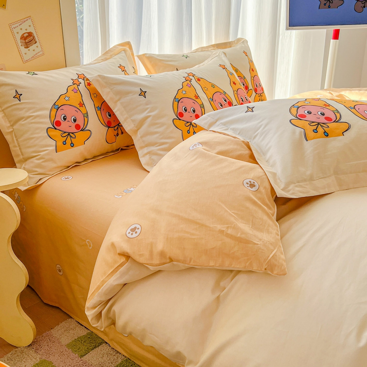 91家纺网 家纺一手货源 找家纺 （总）浩诚 2026新款大版全棉卡通四件套（陆续更新）