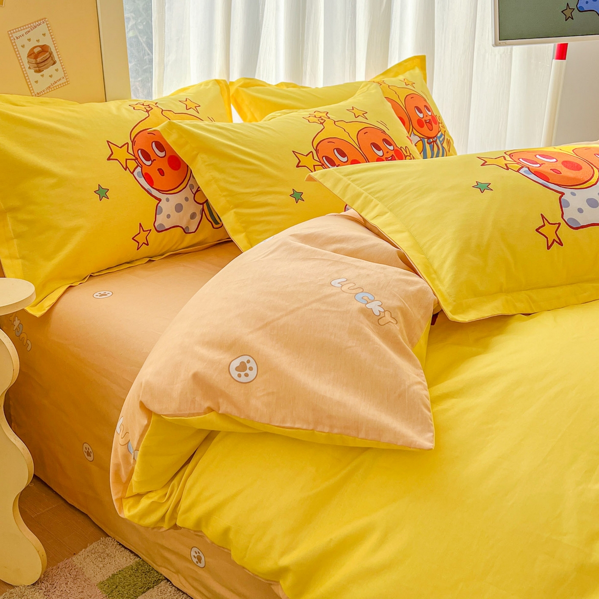 91家纺网 家纺一手货源 找家纺 浩诚 2026新款大版全棉卡通四件套（陆续更新） 小星仔