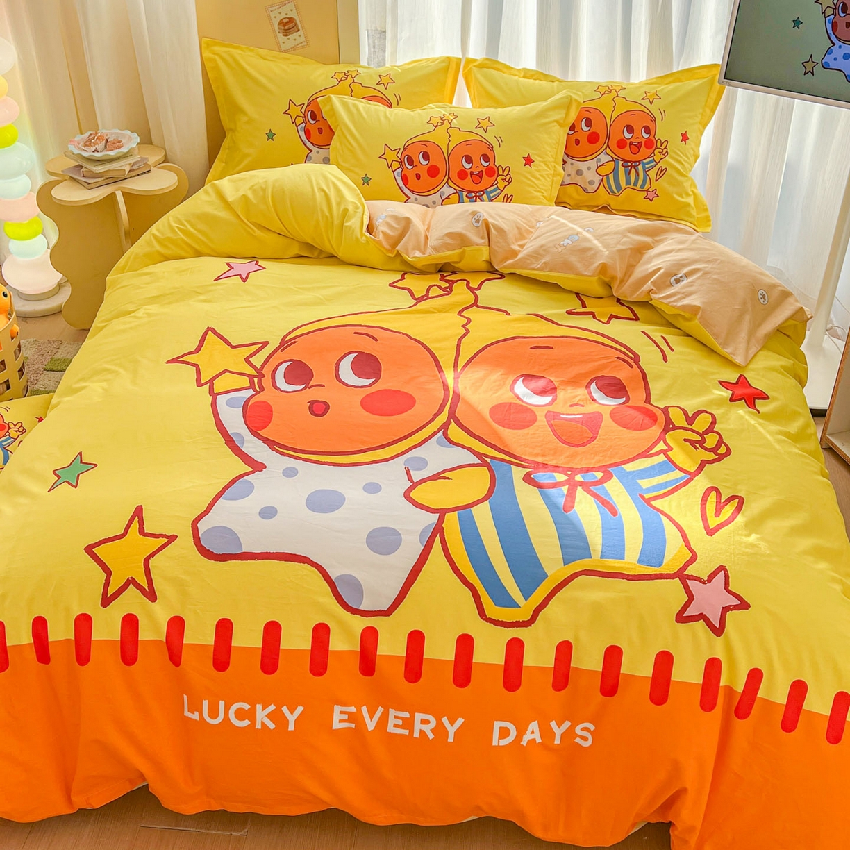 91家纺网 家纺一手货源 找家纺 浩诚 2026新款大版全棉卡通四件套（陆续更新） 小星仔