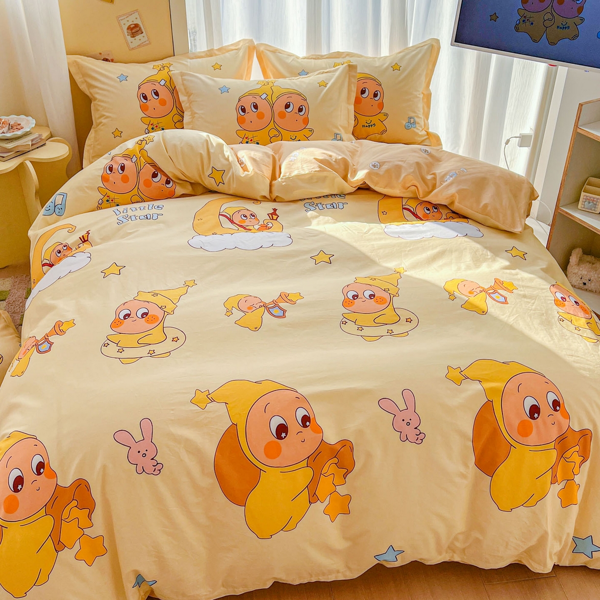 91家纺网 家纺一手货源 找家纺 浩诚 2026新款大版全棉卡通四件套（陆续更新） 星语心愿