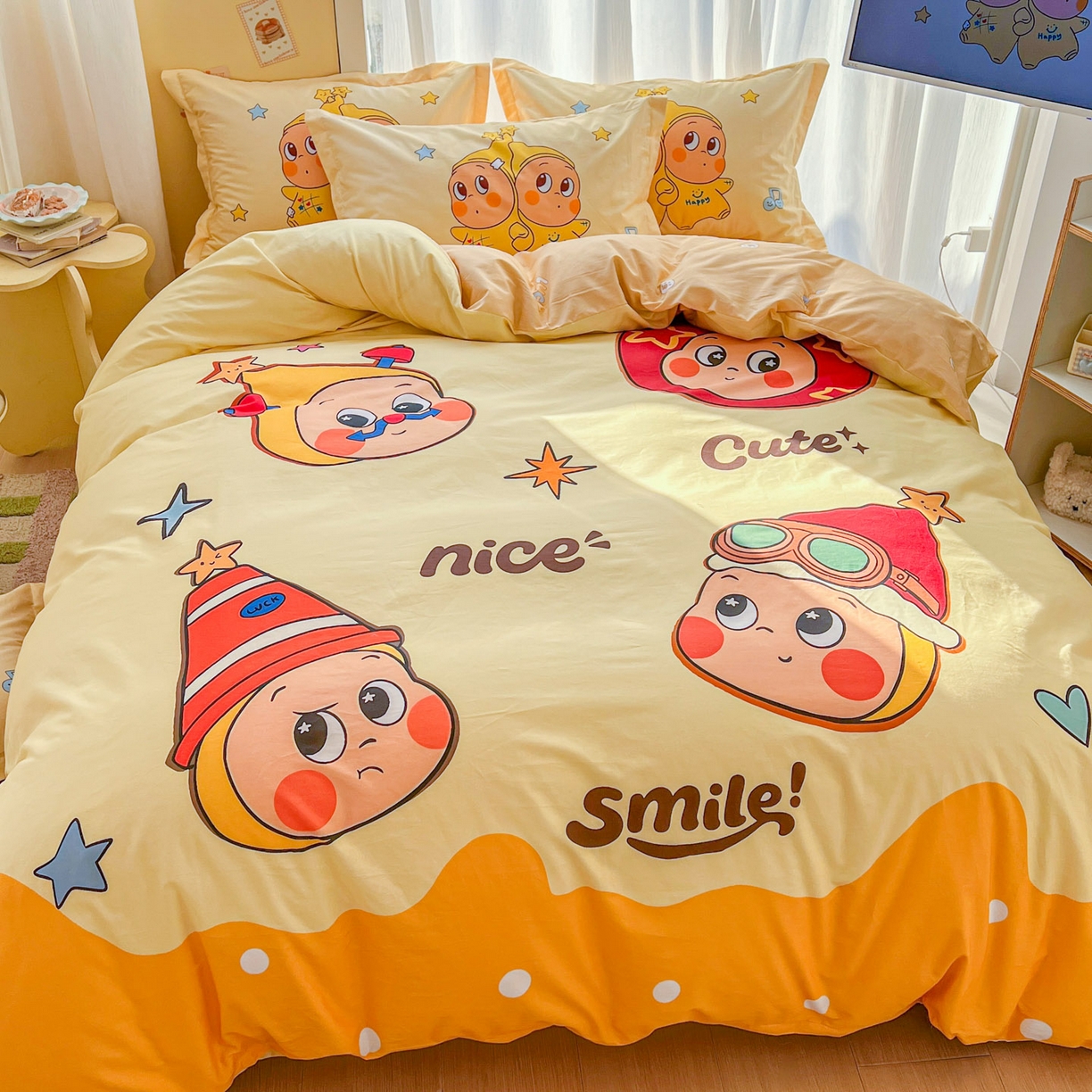 91家纺网 家纺一手货源 找家纺 浩诚 2026新款大版全棉卡通四件套（陆续更新） 星乐乐