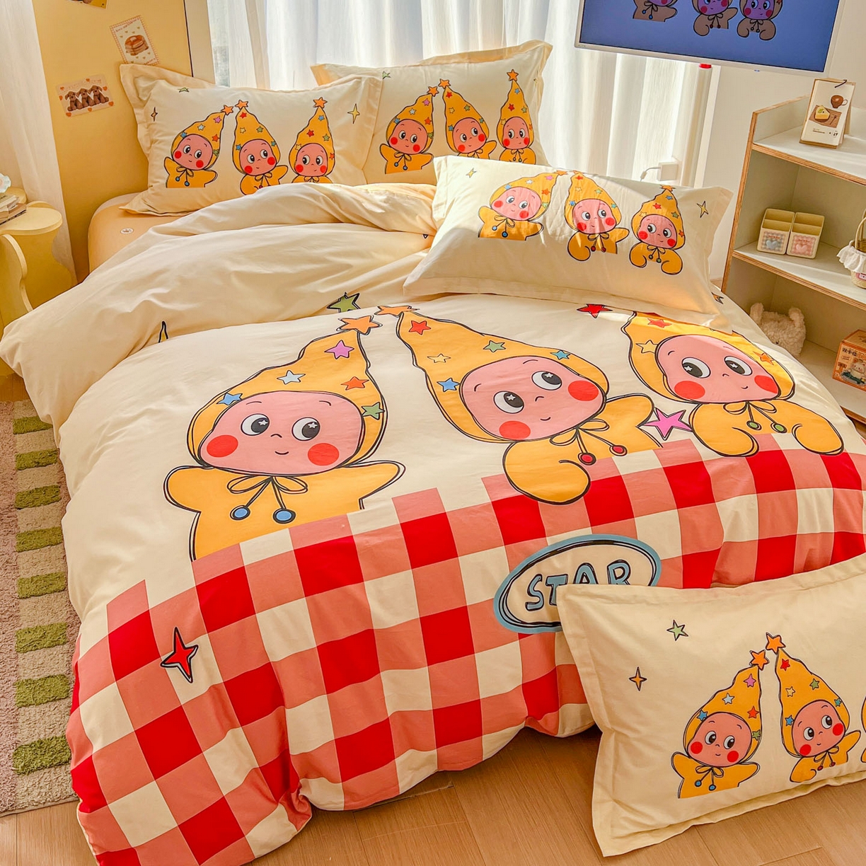 91家纺网 家纺一手货源 找家纺 浩诚 2026新款大版全棉卡通四件套（陆续更新） 恋恋星河