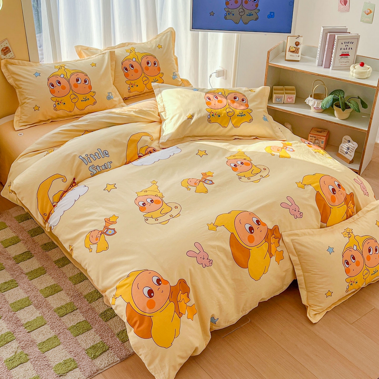 91家纺网 家纺一手货源 找家纺 浩诚 2026新款大版全棉卡通四件套（陆续更新） 星语心愿