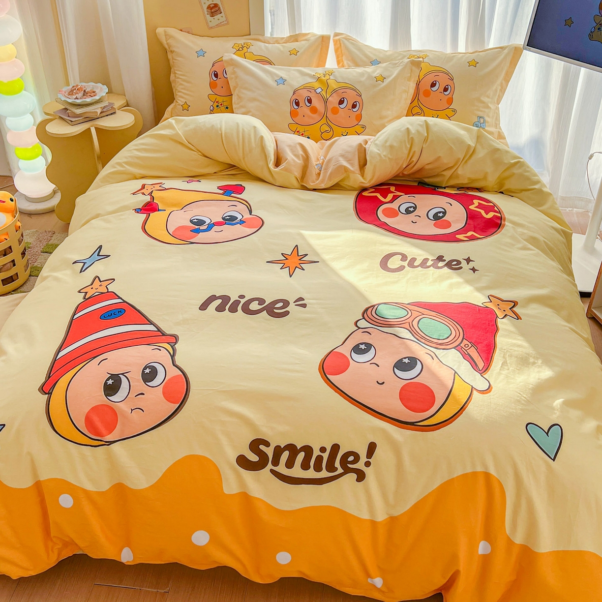 91家纺网 家纺一手货源 找家纺 浩诚 2026新款大版全棉卡通四件套（陆续更新） 星乐乐