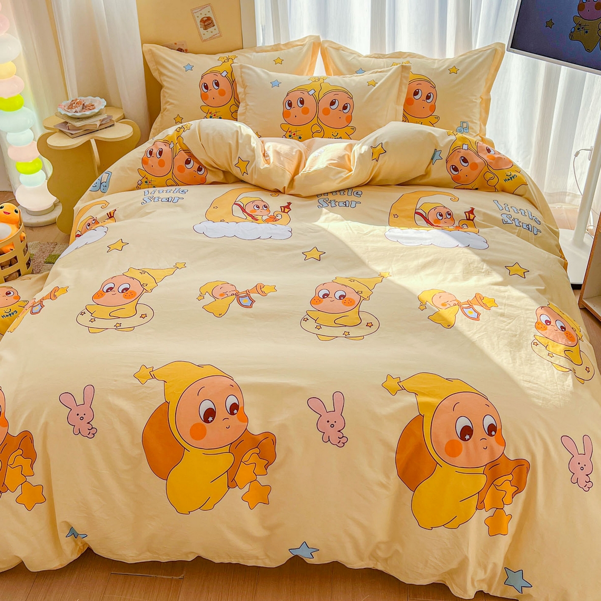 91家纺网 家纺一手货源 找家纺 浩诚 2026新款大版全棉卡通四件套（陆续更新） 星语心愿