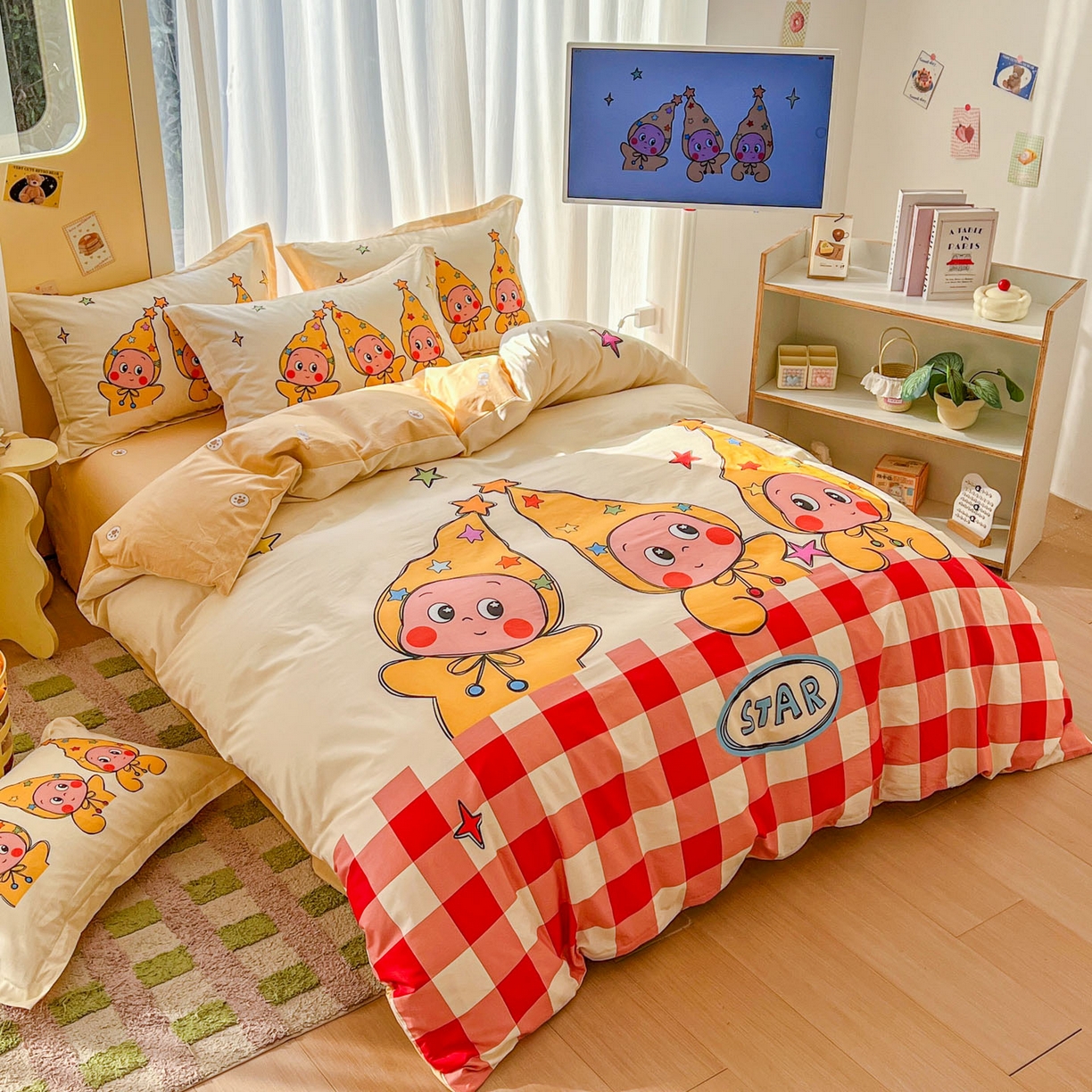 91家纺网 家纺一手货源 找家纺 浩诚 2026新款大版全棉卡通四件套（陆续更新） 恋恋星河