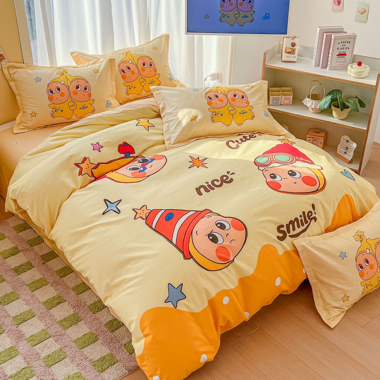 91家纺网 家纺一手货源 找家纺 浩诚 2026新款大版全棉卡通四件套（陆续更新） 星乐乐