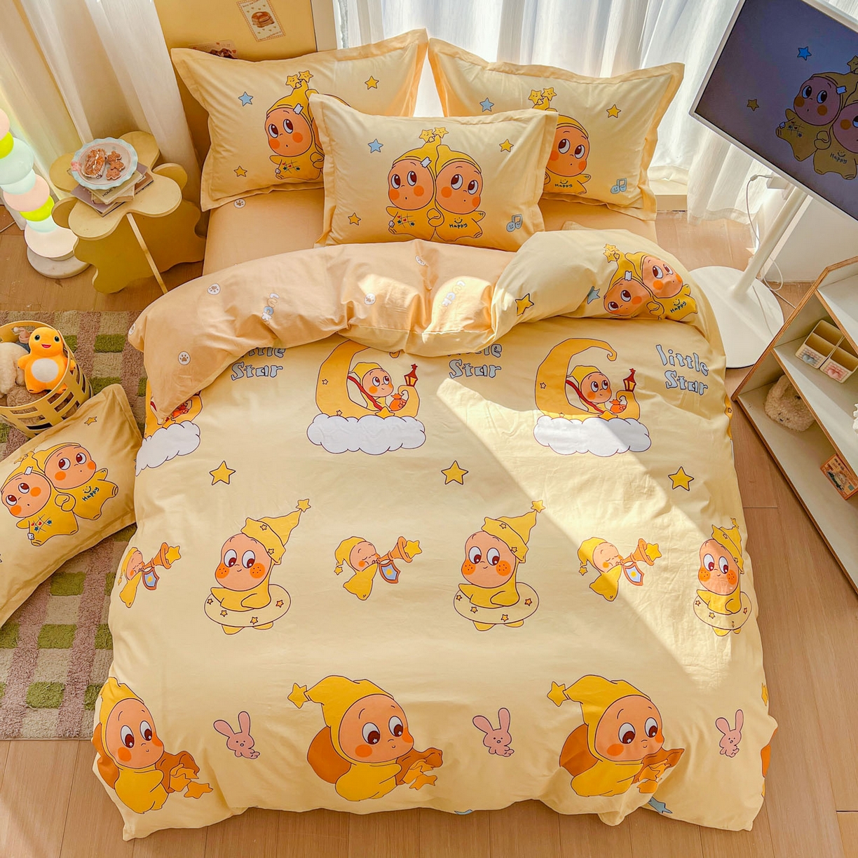 91家纺网 家纺一手货源 找家纺 浩诚 2026新款大版全棉卡通四件套（陆续更新） 星语心愿